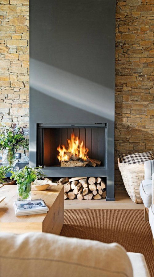 chimeneas de leña modernas